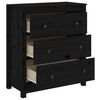 vidaXL Sideboard Schwarz 70x35x80 cm Massivholz Kiefer