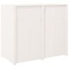 vidaXL Outdoor-K&uuml;chenschrank Wei&szlig; 106x55x92 cm Massivholz Kiefer