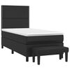 vidaXL Boxspringbett mit Matratze Schwarz 100x200 cm Kunstleder