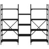 vidaXL Bücherregal Schwarz 160x28,5x136,5 cm Holzwerkstoff