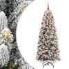 vidaXL K&uuml;nstlicher Weihnachtsbaum mit 300 LEDs mit St&auml;nder Wei&szlig; 180 cm