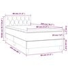 vidaXL Boxspringbett mit Matratze & LED Blau 80x200 cm Stoff