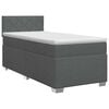 vidaXL Boxspringbett mit Matratze Dunkelgrau 90 x 190 cm Stoff
