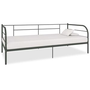 vidaXL Tagesbett-Rahmen Grau Metall 90&times;200 cm