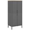 vidaXL Kleiderschrank FLORO Grau 77x53x171 cm Massivholz Kiefer