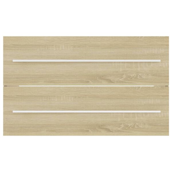 vidaXL Waschbeckenunterschrank Sonoma-Eiche 80x38,5x48cm Holzwerkstoff