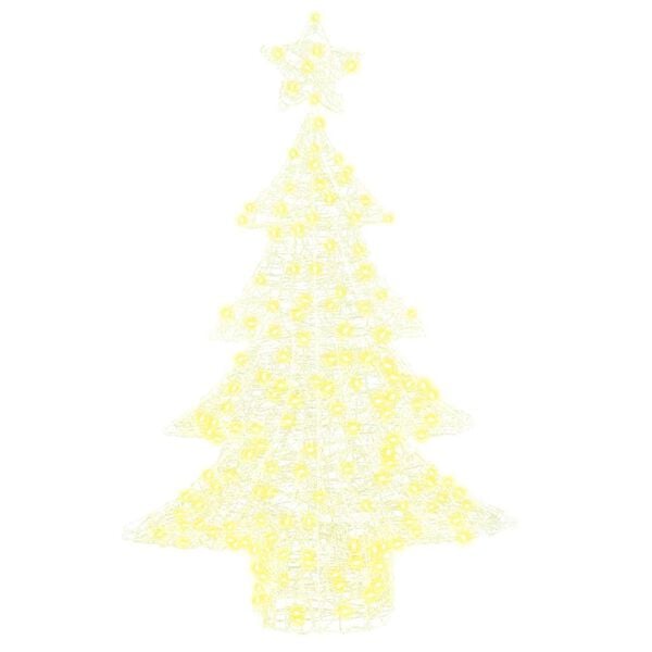 vidaXL Weihnachtsbaum mit 100 LEDs Warmwei&szlig; 120 cm Acryl