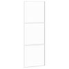 vidaXL Schiebetür Weiß 76x205 cm Hartglas und Aluminium