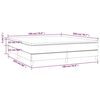 vidaXL Boxspringbett mit Matratze Blau 180x200 cm Stoff