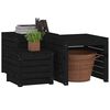 vidaXL 3-tlg. Gartenbox-Set Schwarz Massivholz Kiefer