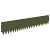 vidaXL Raseneinfassung 30 pcs 103 x 20 cm Stahl Olivgr&uuml;n