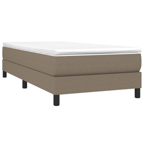 vidaXL Boxspringbettgestell Taupe 90x200 cm Stoff
