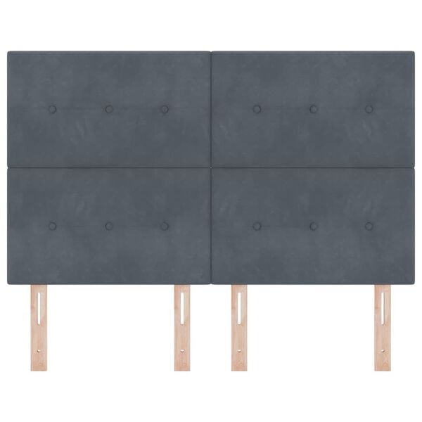vidaXL Kopfteil Dunkelgrau 144 cm Samt