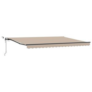 vidaXL Ausziehbare Markise Beige 450 x 350 cm Polyester