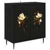 vidaXL Sideboard BREMEN Schwarz Eichen-Optik 69 x 33 x 76 cm