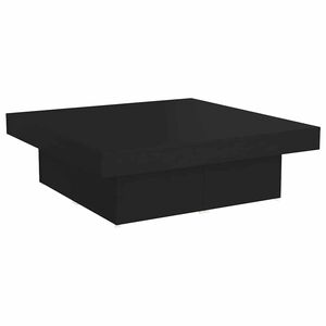 vidaXL Couchtisch Schwarz 90x90x28 cm Holzwerkstoff