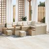 vidaXL Gartensofa-set 12 pcs Beige Poly-Rattan