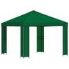 vidaXL Pavillon 3 x 3 m Gr&uuml;n Polyester und Stahl 190 gsm