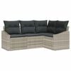 vidaXL Gartensofa-set 4 stk. Hellgrau Poly-Rattan
