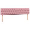 vidaXL Boxspringbett mit Matratze Rosa 180x220 cm Samt