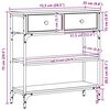 vidaXL Konsolentisch mit Regal Altholz 72,5 x 25 x 75 cm Holzwerkstoff