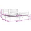 vidaXL Massivholzbett mit Kopfteil Wei&szlig;