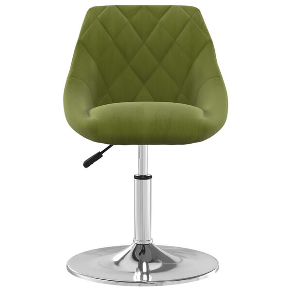 vidaXL Esszimmerst&uuml;hle 2 Stk. Drehbar Hellgr&uuml;n Samt