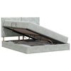 vidaXL Aufbewahrungsbett mit Matratze Hellgrau 160 x 200 cm Samt