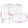 vidaXL Nachttische 2 Stk. 40x33x46 cm Massivholz Mango