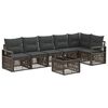 vidaXL Gartensofa-set 7 Stk. Grau Poly-Rattan