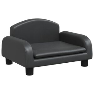 vidaXL Kindersofa Schwarz 50x40x30 cm Kunstleder