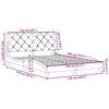 vidaXL Bettgestell ohne Matratze Creme 120x200 cm Stoff
