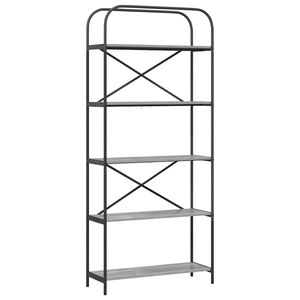 vidaXL B&uuml;cherregal Graues Sonoma 80 x 30 x 183 cm Holzwerkstoff