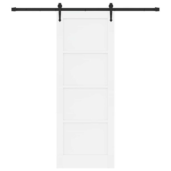 vidaXL Schiebet&uuml;r ORKDAL Wei&szlig; und Schwarz 78 x 211 cm