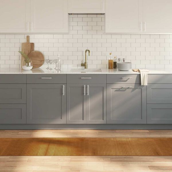 vidaXL Teppich Rechteckig Braun 60x400 cm Bambus