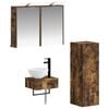vidaXL Badezimmerschrank-Set 4 stk. Ger&auml;ucherte Eiche Holzwerkstoff