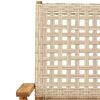 vidaXL 5-tlg. Garten-Essgruppe Beige Poly Rattan und Massivholz
