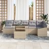 vidaXL Garten-Sofa-Set mit Kissen mit Kissen 7 pcs Beige und Hellgrau
