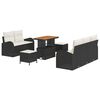 vidaXL Gartensofa-set 8 stk. Schwarz Poly-Rattan