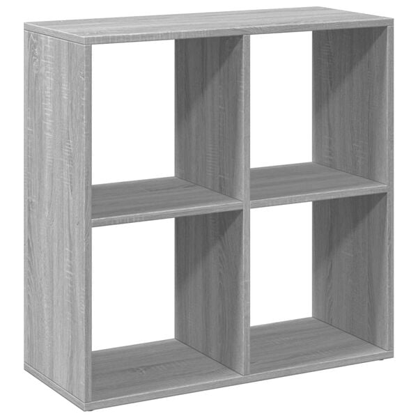 vidaXL Raumteiler-B&uuml;cherregal Grau Sonoma 69,5x29x69,5 cm