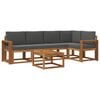 vidaXL Outdoor-Sofagarnitur 6 stk. Natur und Anthrazit