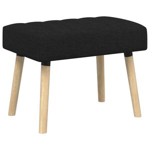 vidaXL Kanalgepolsterte Bank Schwarz 60 x 40 x 45 cm Stoff