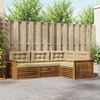 vidaXL Outdoor-Sofagarnitur mit Kissen 4 pcs Natur und Beige