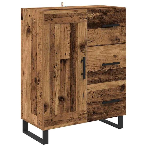 vidaXL Sideboard Altholz 69,5 x 34 x 90 cm Verbundholz und Eisen