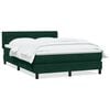 vidaXL Boxspringbett mit Matratze Dunkelgr&uuml;n 160x220 cm Samt