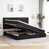 vidaXL Aufbewahrungsbett mit Matratze Schwarz 200 x 200 cm Polyester