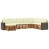 vidaXL Outdoor-Sofagarnitur 8 stk. Natur und Creme