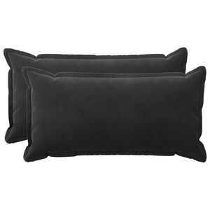 vidaXL Kissen mit Kissen HOUTEN 2 Stk. Schwarz Samt
