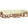 vidaXL Outdoor-Sofagarnitur mit Kissen 8 pcs Natur und Creme