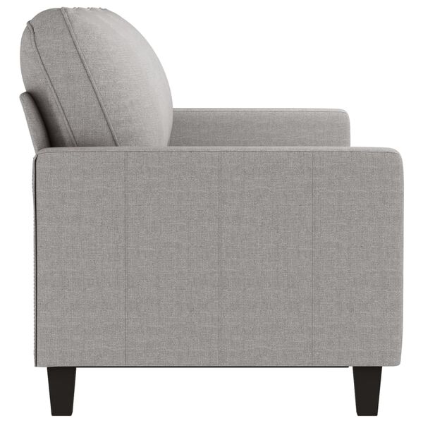 vidaXL 3-Sitzer-Sofa Hellgrau 180 cm Stoff